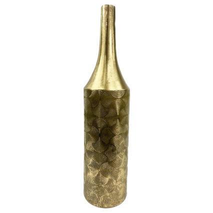 26"H Gold Metal Floor Vase