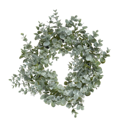14" Light Green Eucalyptus Mixed Wreath