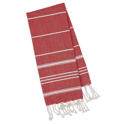Ribbon on Red Small Fouta Towel
