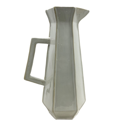 14" Ceramic Pitcher Vase - Off White