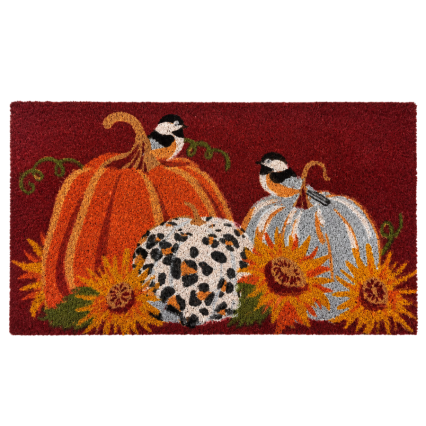 Animal Print Pumpkin Coir Mat