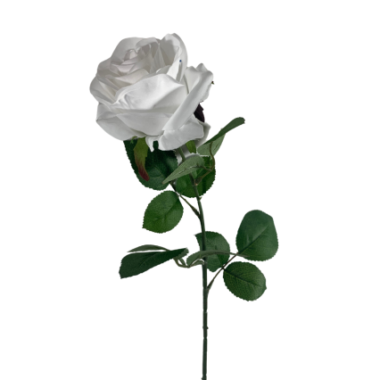25" White Rose Stem