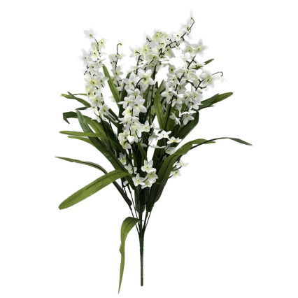 21.5" Bell Flower Bush-White