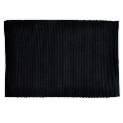 Black Ribbed Placemat