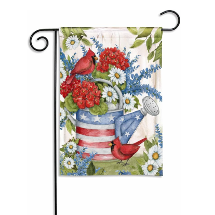 Stars and Stripes Watering Can Garden Flag