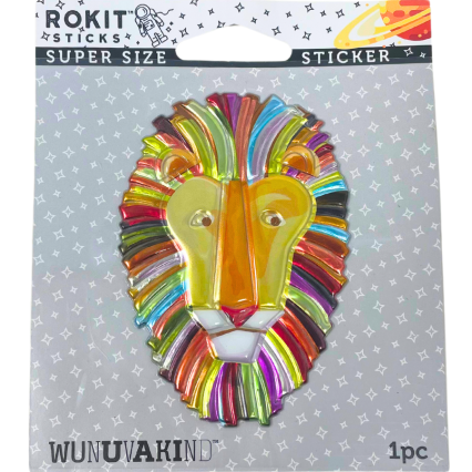 Lion Metallic 3D Textured Sticker