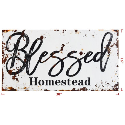 30" Metal Blessed Homestead Sign