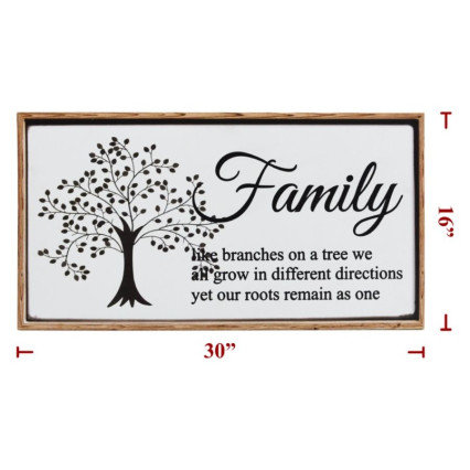 30" Metal Family Tree Sign