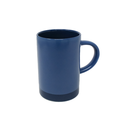 16oz Ceramic Mug- Blue W/ Dark Blue Bottom