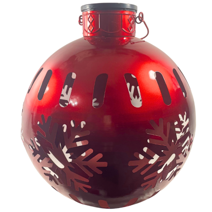 19" Solar Metal Bell - Red