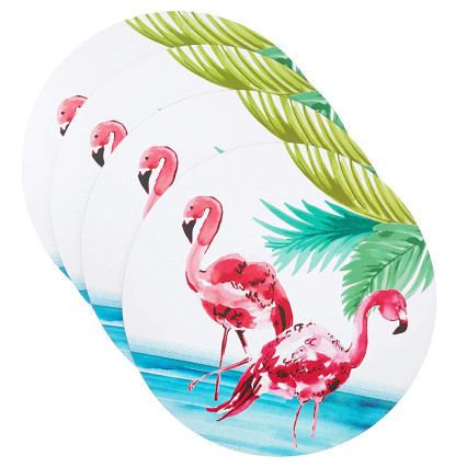Flamingo Cork Placemat - Set of 4
