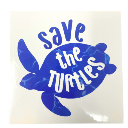 Save the Turtles Vinyl Sticker