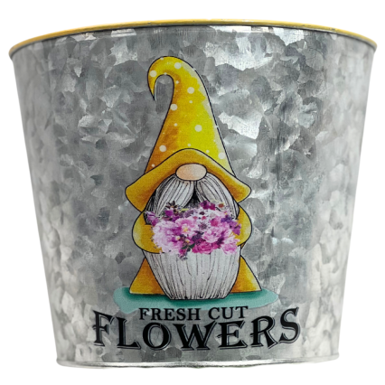 Fresh Cut Flowers Tin Bucket