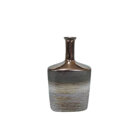 Bronze Ceramic Vase w/Mix Stone Texture