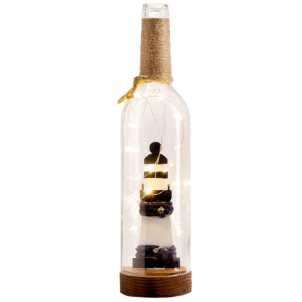 12" Montauk Lighting LED Lighthouse Bottle