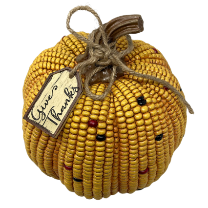 Resin Harvest Corn Pumpkin - Give Thanks