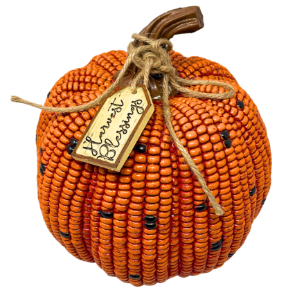 Resin Harvest Corn Pumpkin - Harvest Blessings