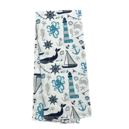 Coastal Printed Kitchen Towel - Sea Life