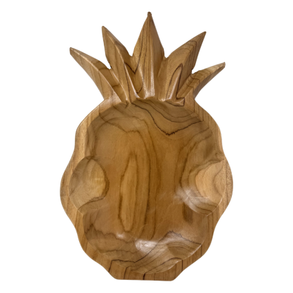 14.5" Wooden Pineapple Tray