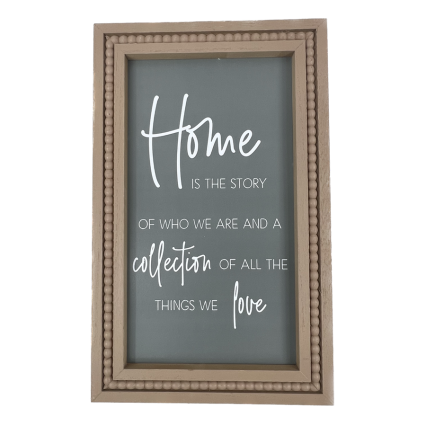 16" Home is the Story of Wall Sign