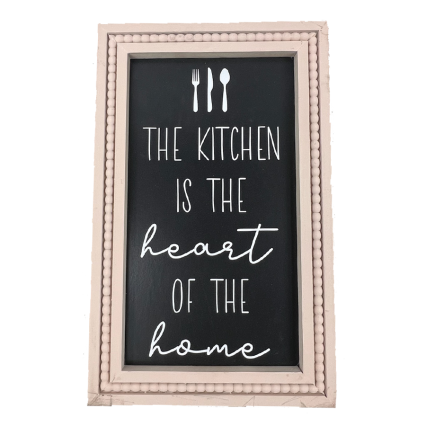 16" Kitchen is the Heart Wall Sign