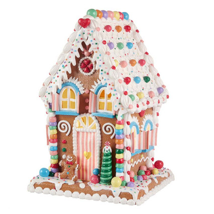 14" Lighted Gingerbread House