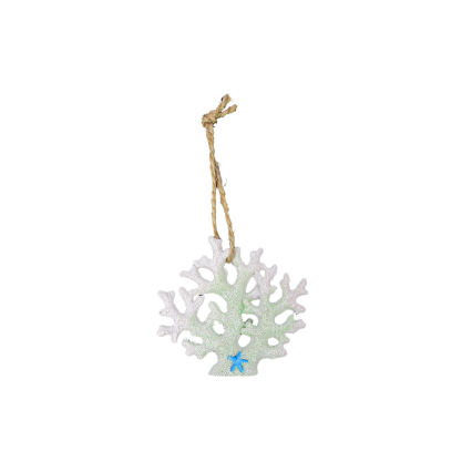 3" Resin Coral Ornament - Mint