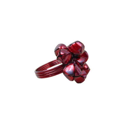 3" Red Jingle Bell Cluster Napkin Ring