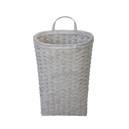 Wall Basket-Whitewashed-Large