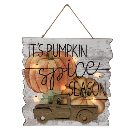 9.5" Light-up Pumpkin Spice Sign
