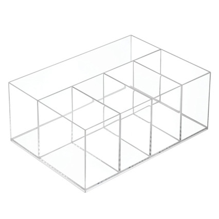 iDesign 5 Compartment Bathroom Storage Organizer - Clear