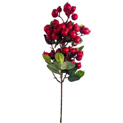 18" Holiday Red Berries Stem