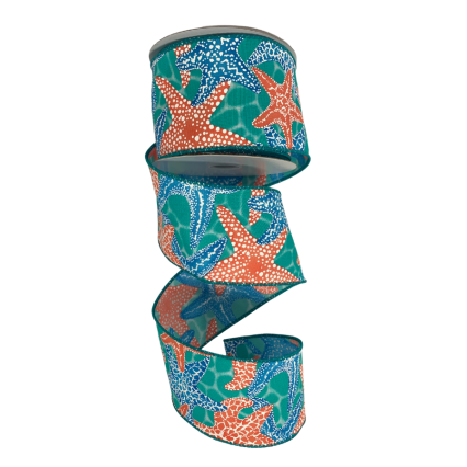 2.5" x 10yd Star Fish Ribbon