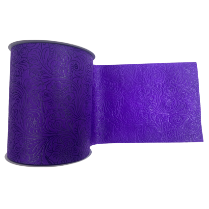 6" Purple Embossed Ribbon