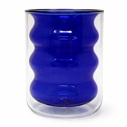 Blue Bubble Glass-Set of 2