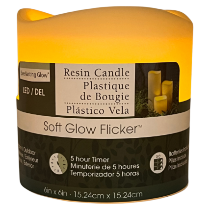 6" Everlasting Glow Soft Glow Flameless Candle
