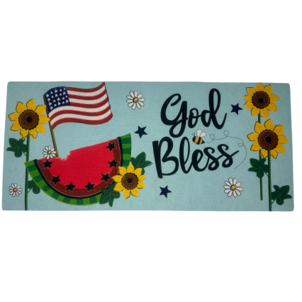 God Bless Patriotic Switch Mat