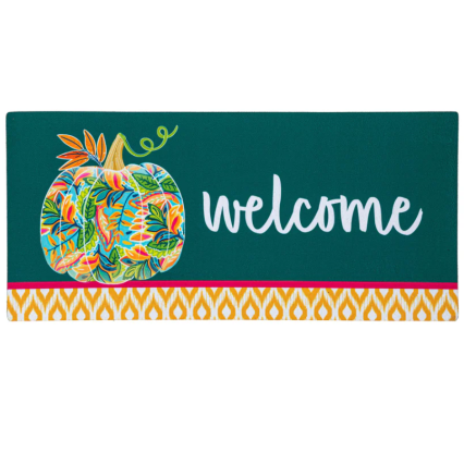 Patterned Jacobean Floral Pumpkin Sassafras Switch Mat