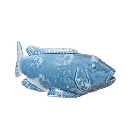 11" Porcelain Gil-Head Fish Figurine - Blue