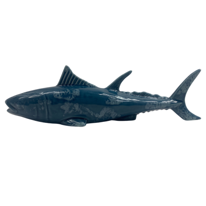 16" Aquamarine Ceramic Decor Fish