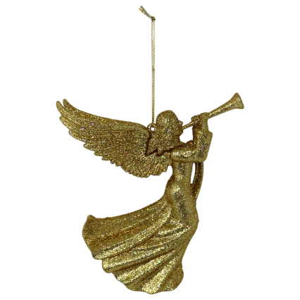 6.5" Golden Angel Playing Horn