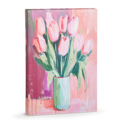12" Canvas Tulip Wall Art