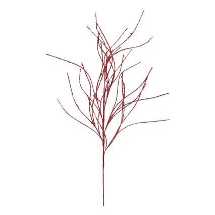 45"  Iced Willow Spray- Red
