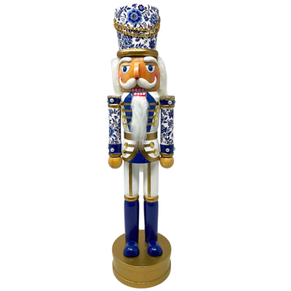15" Chinoiserie Nutcracker - Top Hat