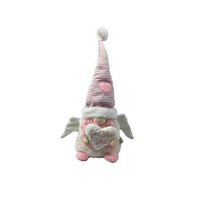 16" Angel Sitting Gnome - Pink