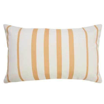 Maple Syrup & Natural Stripes Indoor/Outdoor Pillow