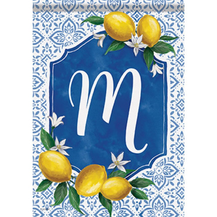 Lemon Grove Monogram Garden Flag - M