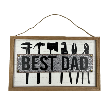 16"x9.5" Best Dad Tools Sign
