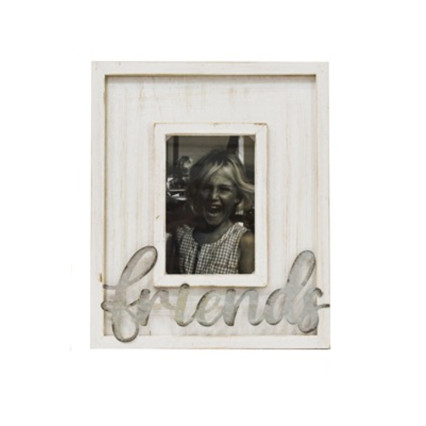 11" Whitewashed Photo Frame - Friends