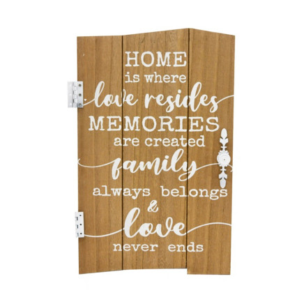 18.5"H Wood Door Sign- Home Where Love Resides